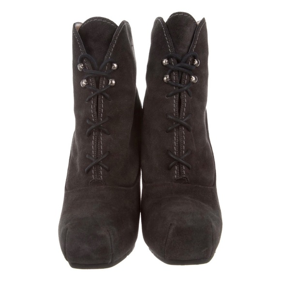 Proenza Schouler Suede Lace-Up Ankle Boots​ - Picture 4 of 7